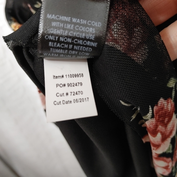 TORRID Floral Print Mesh Tee Dress Size 2 - Picture 7 of 12